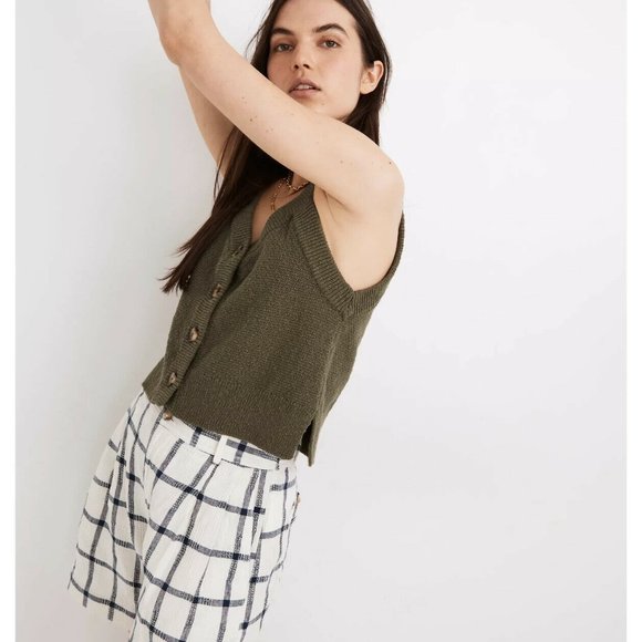 Madewell Wakefield Button Front Sweater Tank Top - Picture 2 of 8